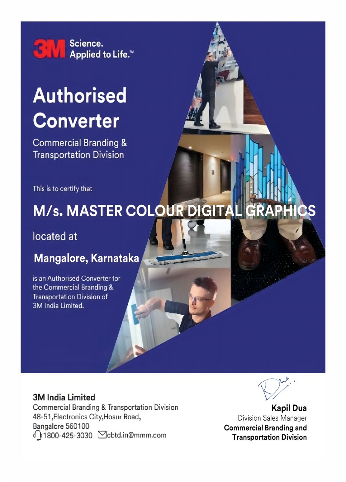 3M Authorized Converter Certificate – Master Colour Digital Graphics